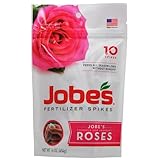 Jobe's Rose Fertilizer Spikes, Easy Plant Care Plant Fertilizer for Rose, Hydrangea, Hibiscus, Azalea, and Other Flowering Shrubs, 10 Count