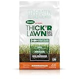 Scotts Turf Builder THICK'R LAWN Grass Seed, Fertilizer, and Soil Improver for Bermudagrass, 1,200 sq. ft., 12 lbs.